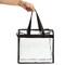 2 Pack Clear Stadium Approved Bags - 12x6x12 Large Transparent Tote Bags with Zippers and Handles for Concerts, Sporting Events, Music Festivals, Work, School, Gym